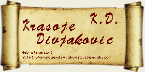 Krasoje Divjaković vizit kartica